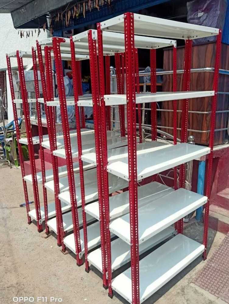 Custom Red And White Storage Unit Rack