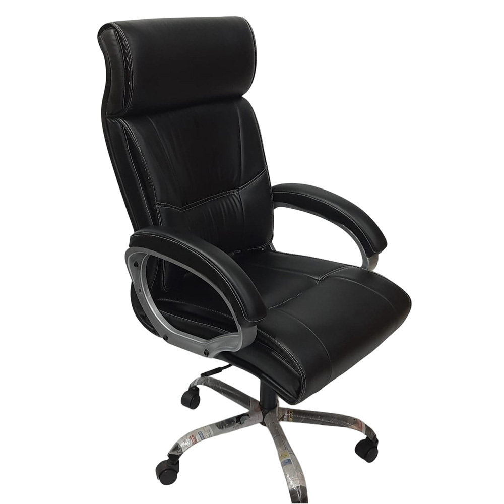Premium Black Leather Office Chair