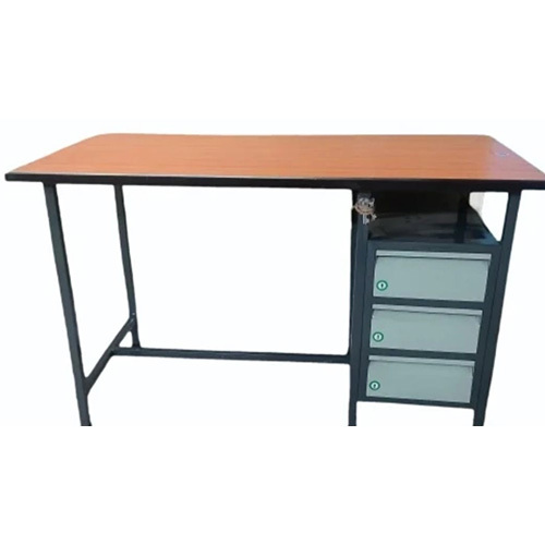 Office Table With 3 Drawl - Color: Grey