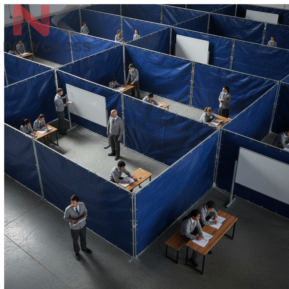 Classroom Temporary Partition - Color: Blue