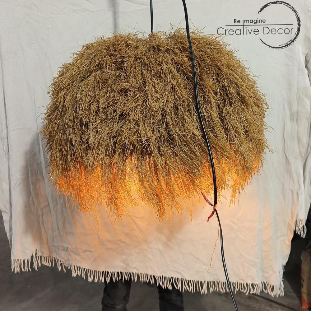 Chandelier Roof Thatch Ceiling Cafes Huts Gazebos Restaurants Polystraw - Color: Natural