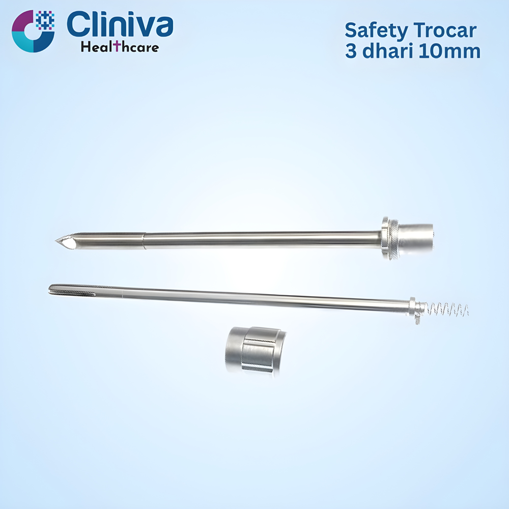 Laparoscopic Safety Trocar 3 Dhari 10mm