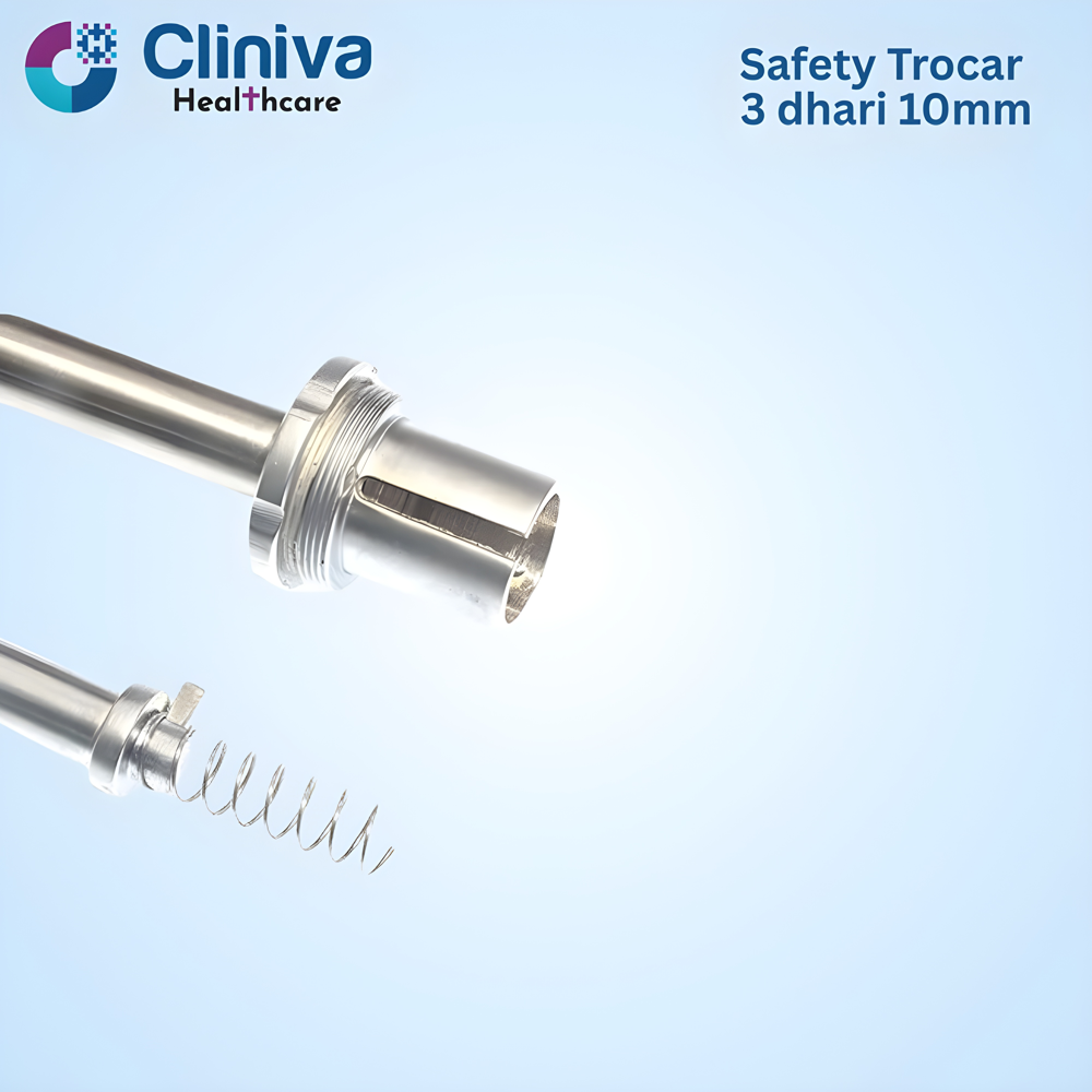 Laparoscopic Safety Trocar 3 Dhari 10mm