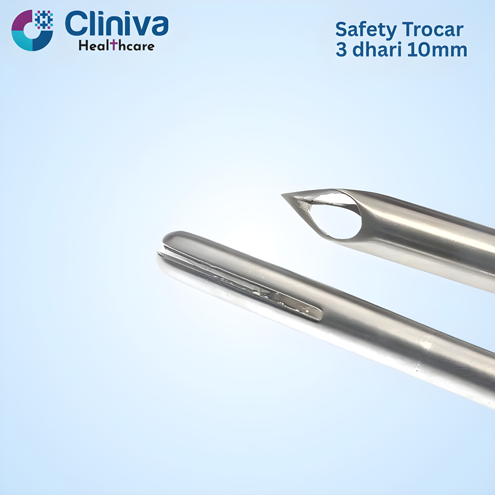 Laparoscopic Safety Trocar 3 Dhari 10mm