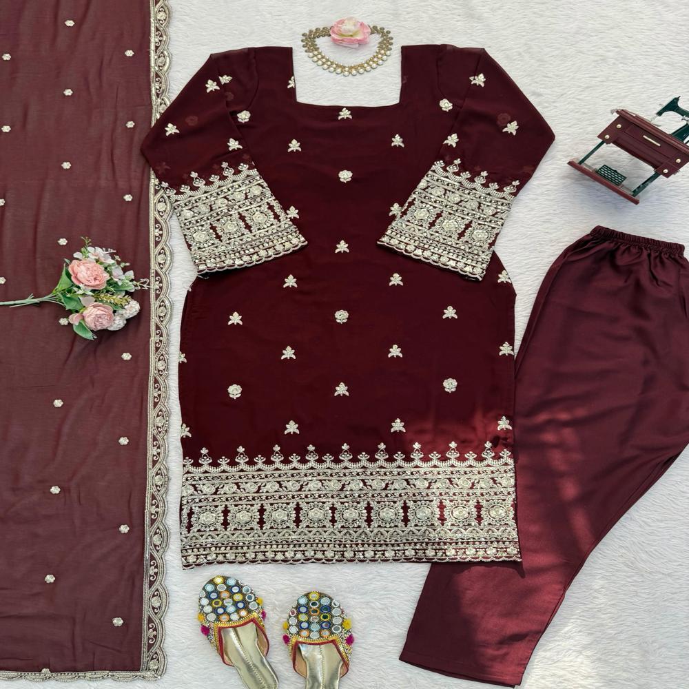 Designer Embroidery Kurti For Women