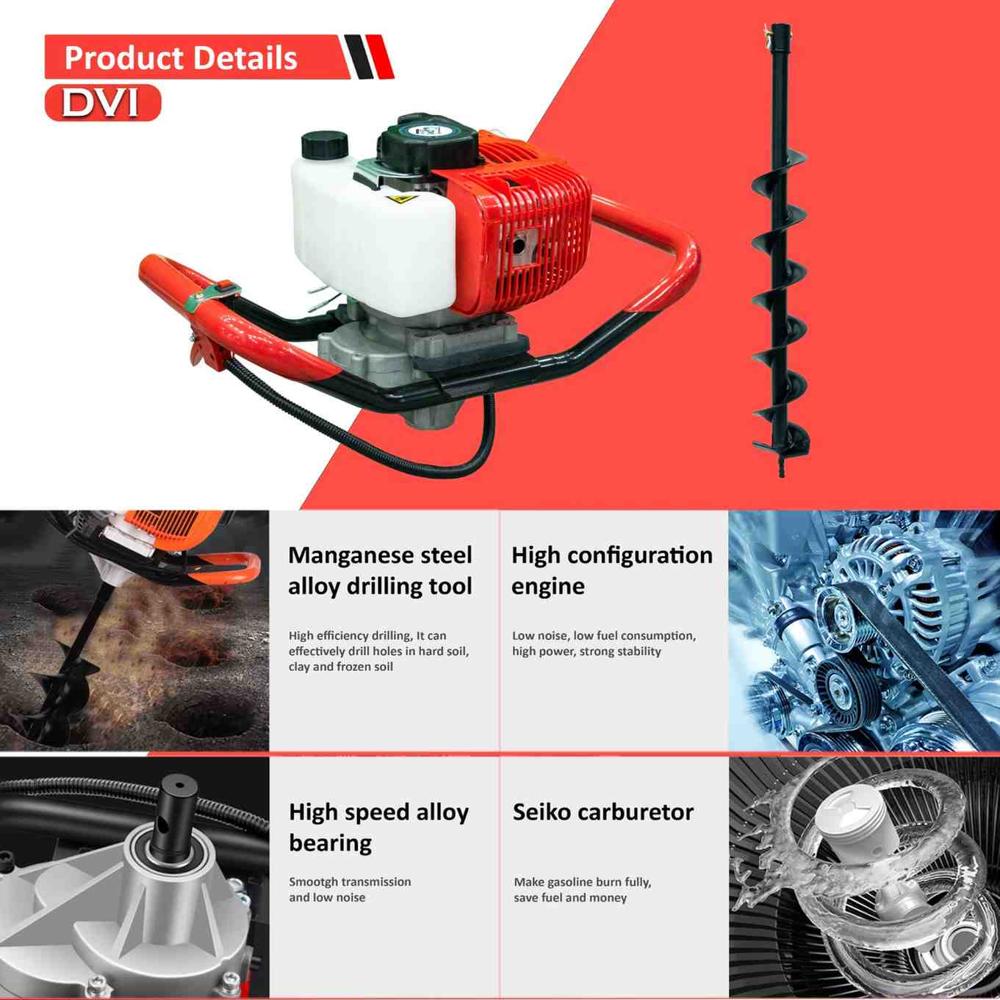 52cc Earth Auger with 2.5 inch bit