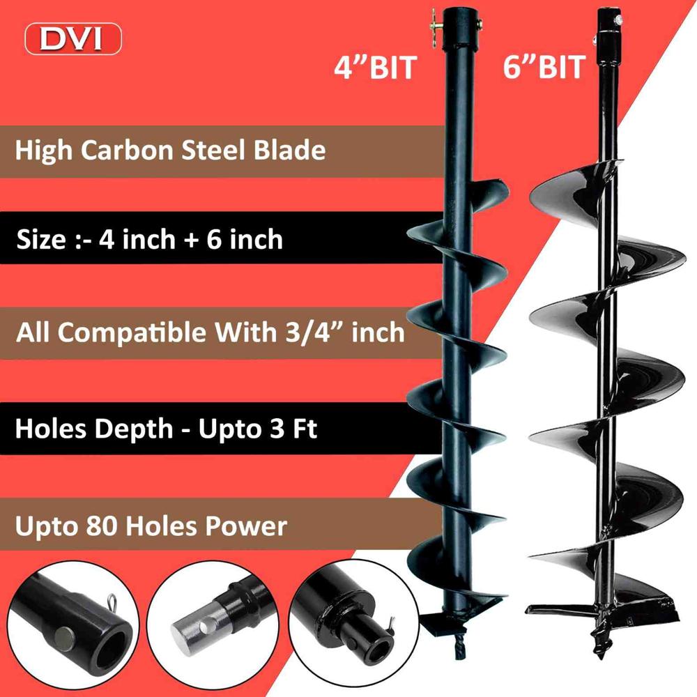 52cc Earth Auger with 6+4 inch bit