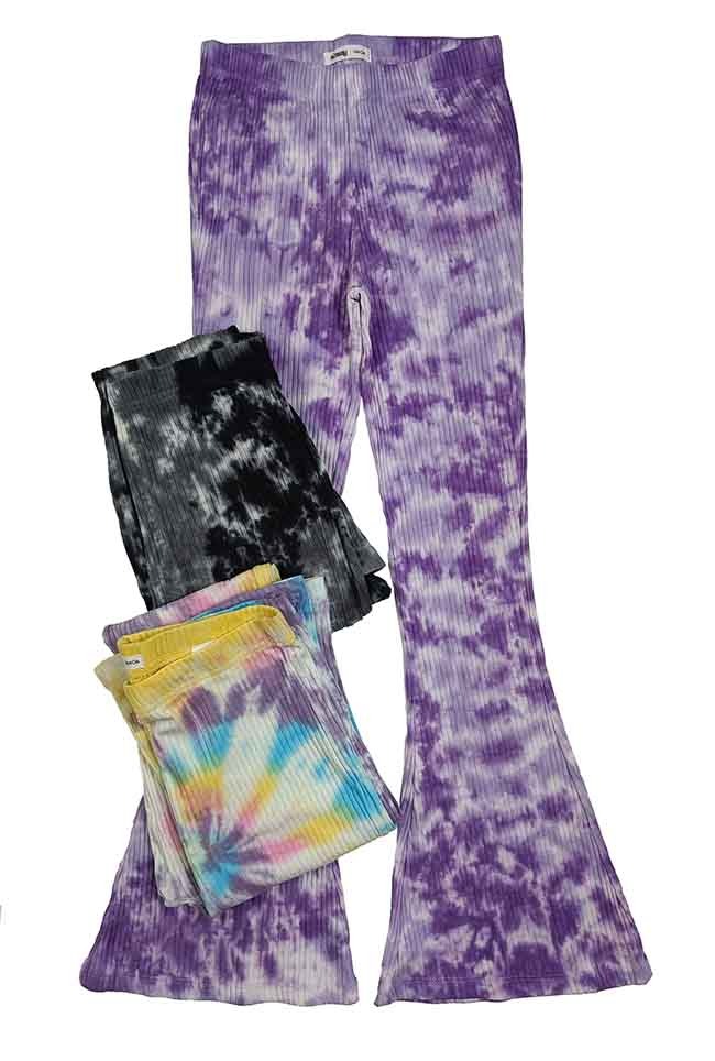 G22144 Sinsay Older Girls Tie n Dye Flared Knit Pants