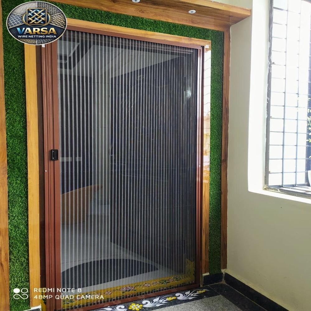 Pleated Door Mosquito Mesh - Steel Wire Mesh , Silver Color For Enhanced Protection Against Insects And Pests