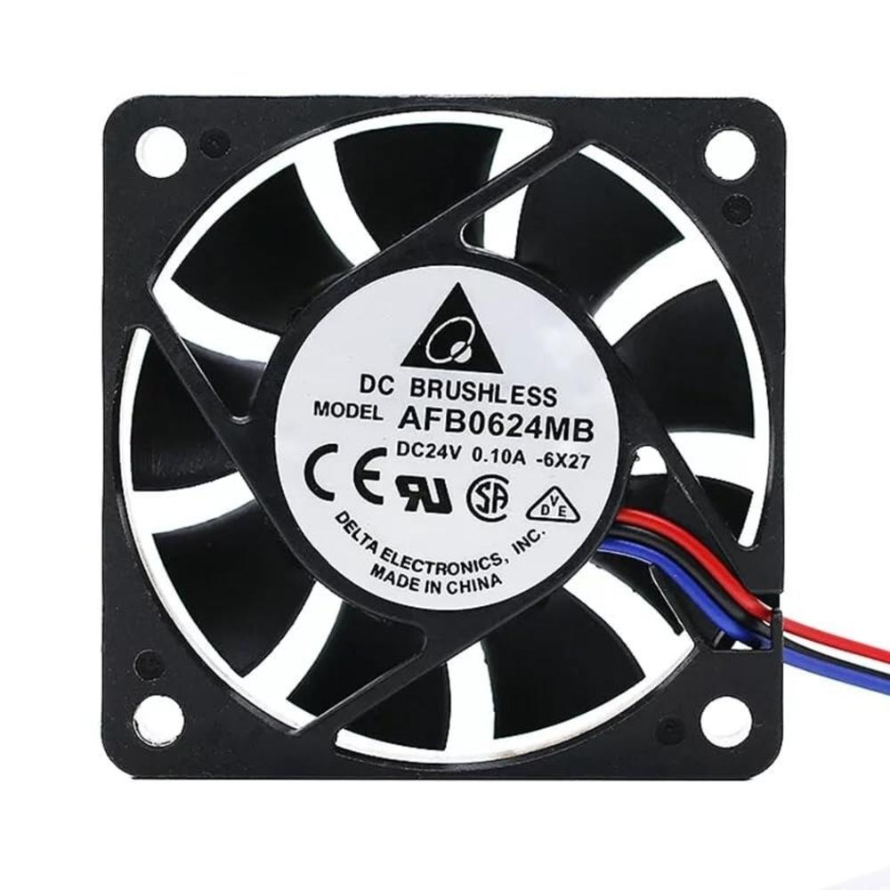 Delta AFB0624MB Axial Fan 24V-0.10A DC Brushless Air Cooling Fan 3500 RPM 6015mm 3-Wire