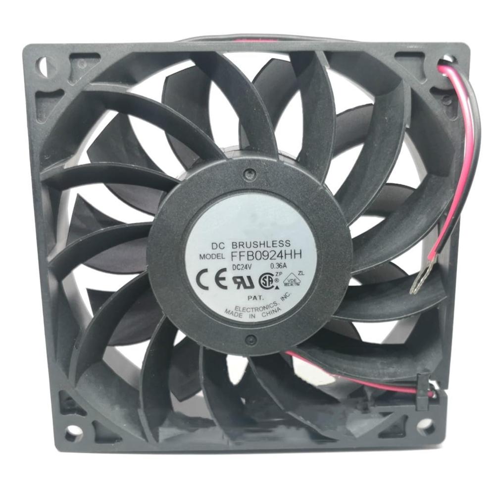 DELTA FFB0924HH 24V DC 0.36A 9225mm 2-Wire Ball Bearing Industrial Inverter Axial Cooling Fan