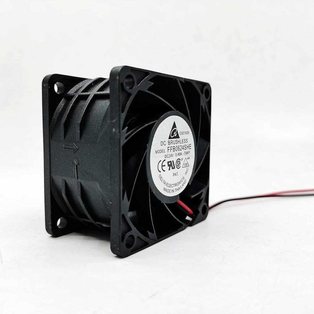 Delta FFB0624SHE Axial Fan 24V DC 0.40A DC Brushless Air Cooling Fan 4500 RPM 6038mm 2Wire
