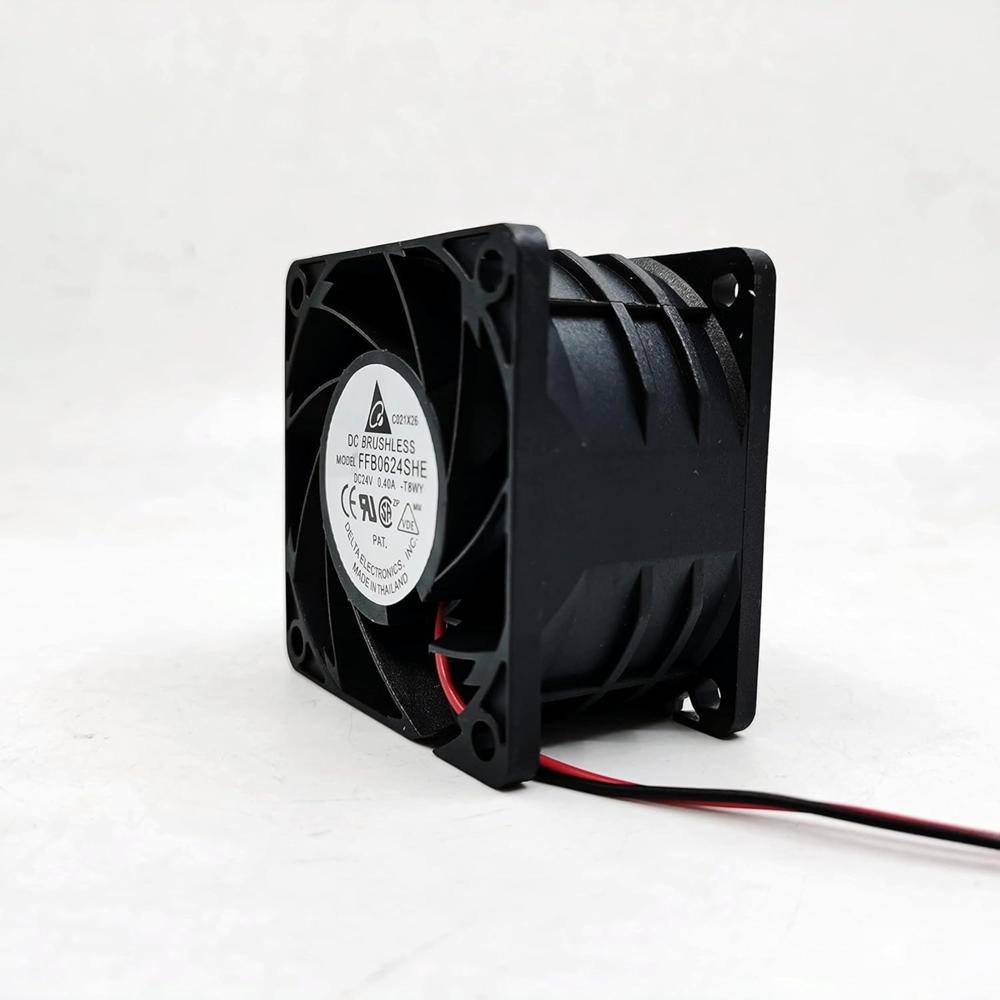Delta FFB0624SHE Axial Fan 24V DC 0.40A DC Brushless Air Cooling Fan 4500 RPM 6038mm 2Wire