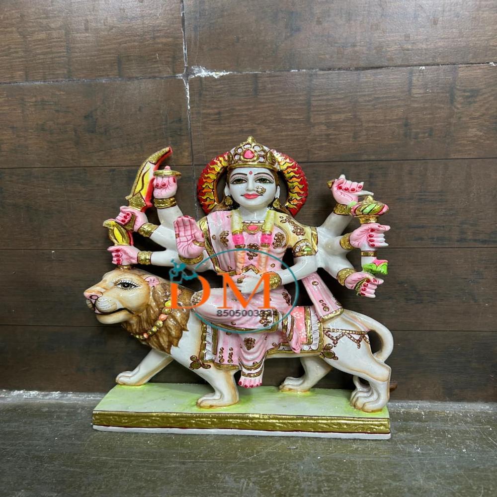 12 इंच संगमरमर दुर्गा माता की मूर्ति