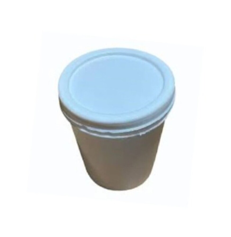Ppcp Container - 1 Kg Round, White Plastic, Plain Style Design