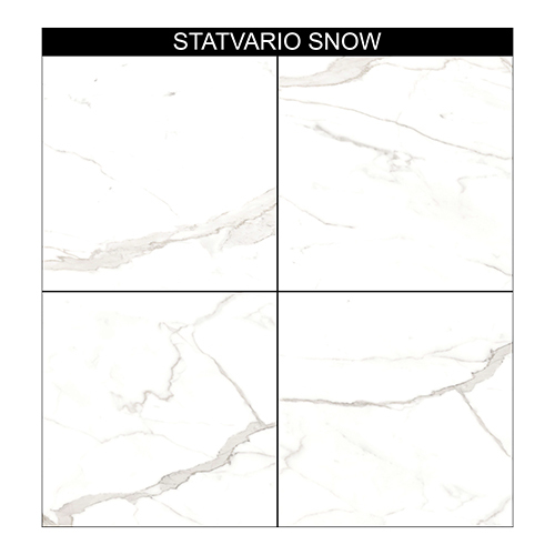 1200x1200 Statvario Snow Confy White Tiles