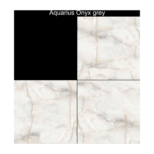 1200x1200 Aquarius Onyx Grey Glossy Tiles