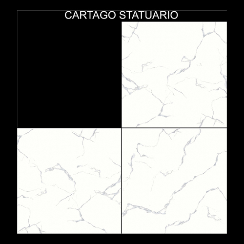 1200x1200 Cartago Statuario Glossy Tiles