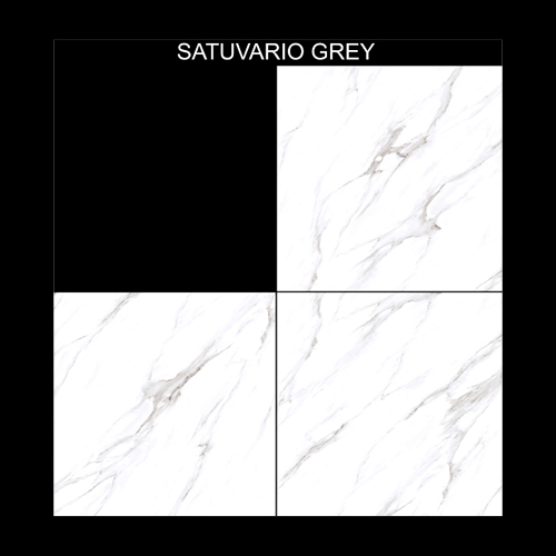 1200x1200 Satuvario Grey Glossy Tiles