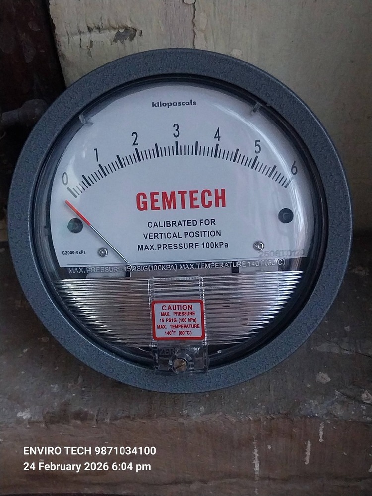GEMTECH Differential Pressure Gauge Distributor Form Gadag Karnataka