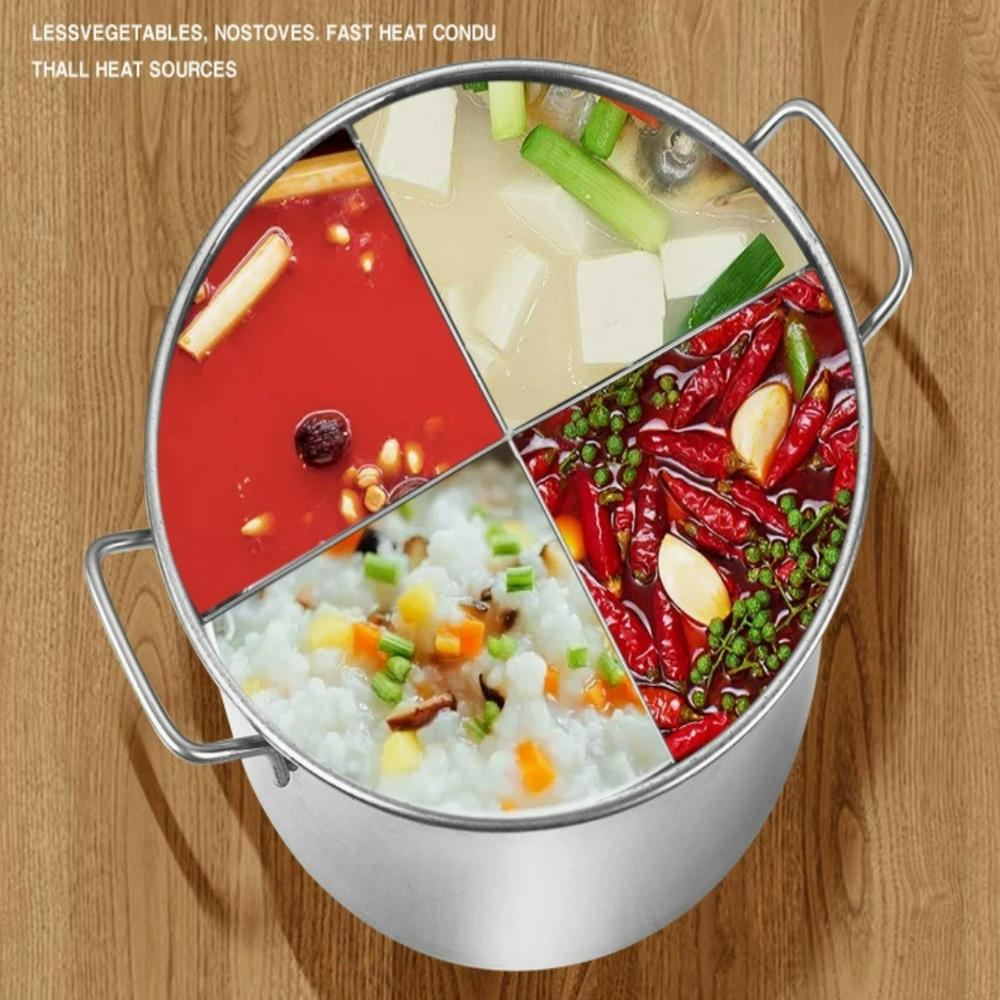 Stainless Steel Kitchen Soup Pot Large Capacity Soup Bucket with Lid/hot pot 