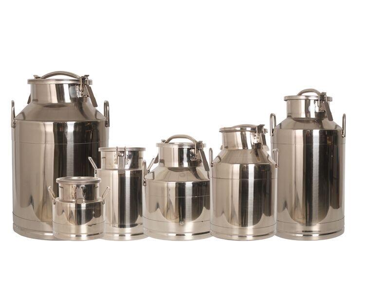 Modern Stainless Steel Milk Can for Kitchen Storage Bucket for Food Bean Flour Oil Sugar Cookie Storage