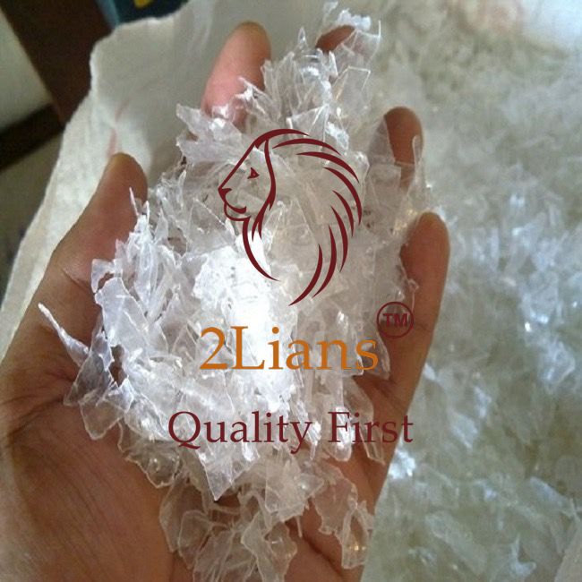 PET bottle flakes hotwashed natural