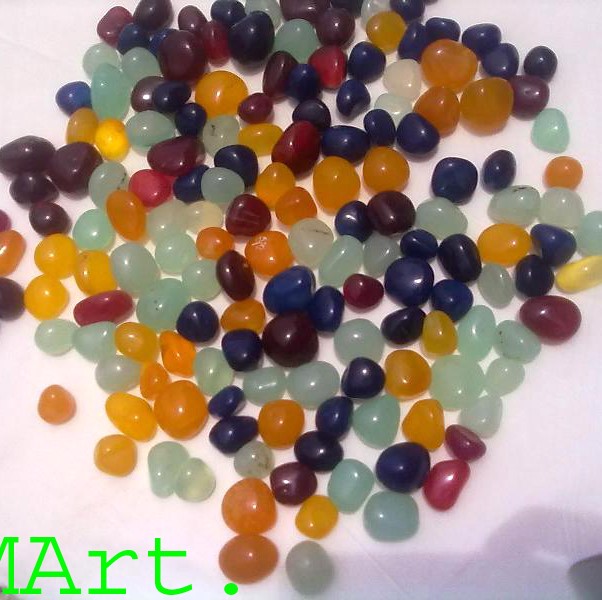 Premium Multicolor Polished Onyx Pebbles Glossy & Shiny for Decorative Purposes and Landscaping