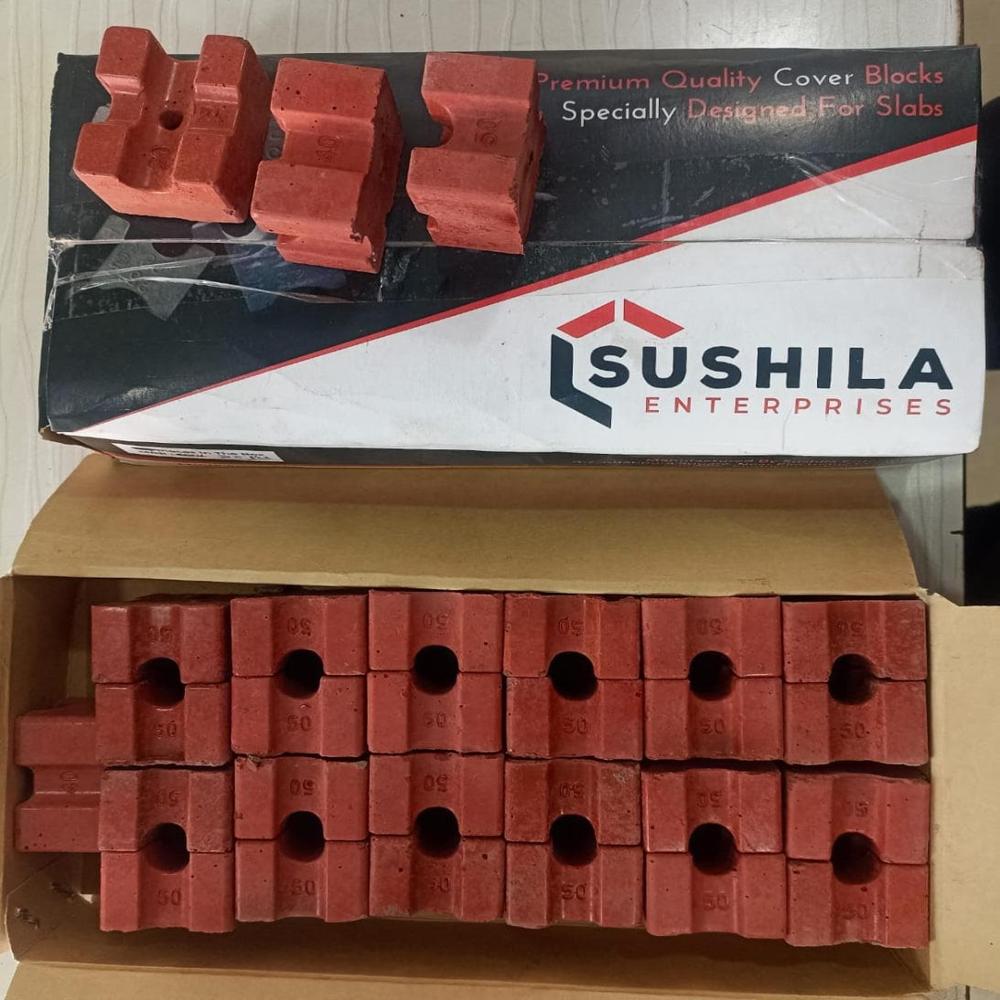 Cement Cover Block - Color: Orange
