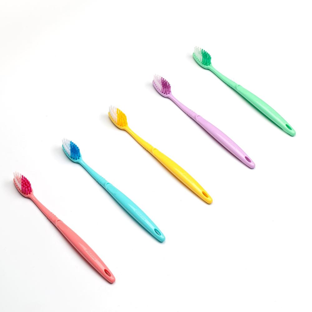 Toothbrush Set - 12 Pieces, Soft Flexible Synthetic Bristles, Durable Plastic Sticks In Assorted Colors