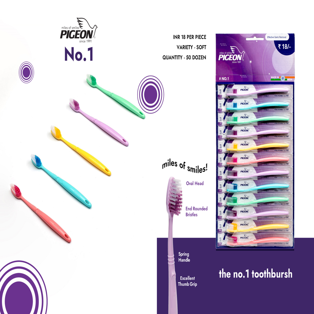 Toothbrush Set - 12 Pieces, Soft Flexible Synthetic Bristles, Durable Plastic Sticks In Assorted Colors