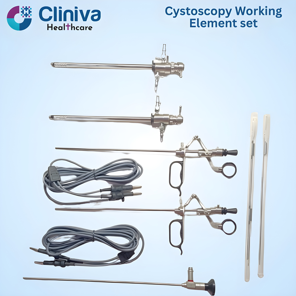 Cystoscopy Working Element set Bipolar Passive Double Stem Storz compatible