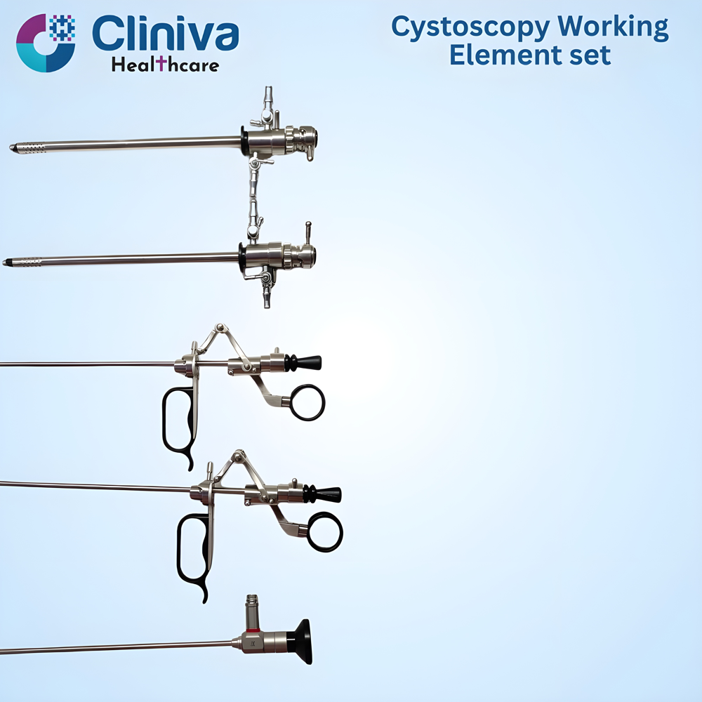 Cystoscopy Working Element Set Bipolar Passive Double Stem Storz Compatible - Application: Hospital