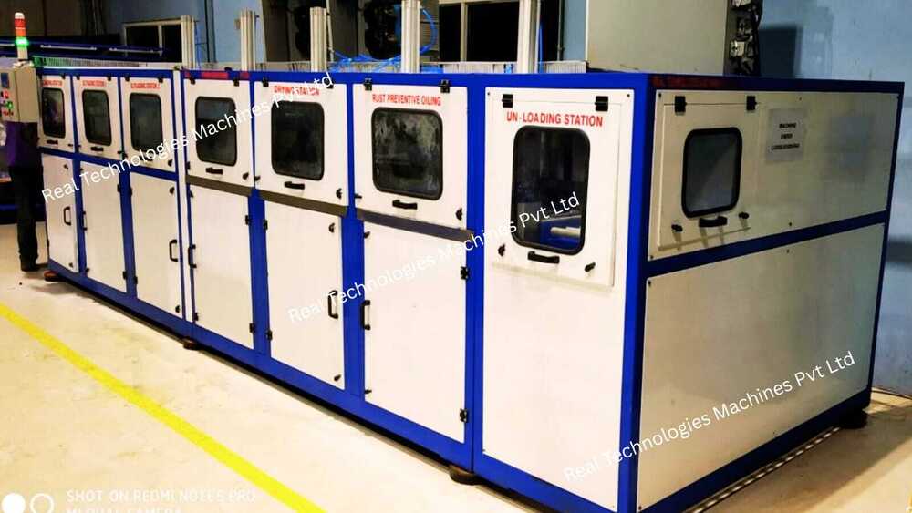 Multistage Ultrasonic Cleaning Machine With Rpa Oiling