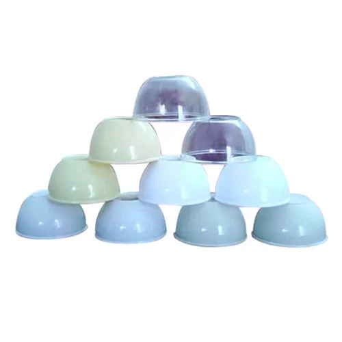 Plastic Dinner Bowls - Non-microwave Safe, White Plain Pp Material  