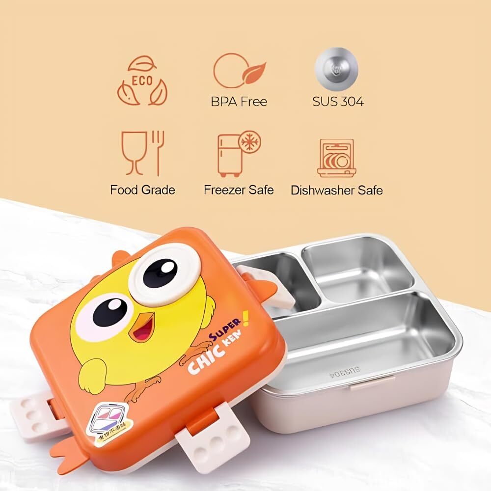 Lunch Box With 3 Compartments