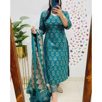 COTTON 3 PIECE KURTI SET