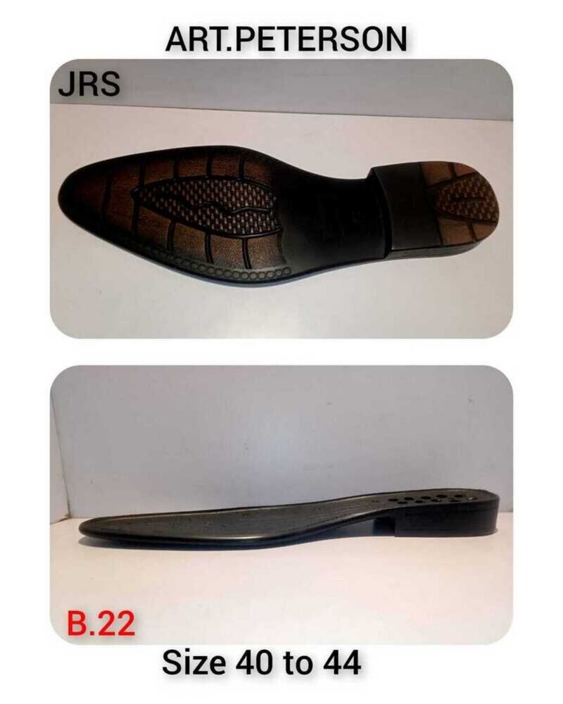 B-22 Peterson 40 To 44 Size Tpr Formal Shoe Sole - Color: Black