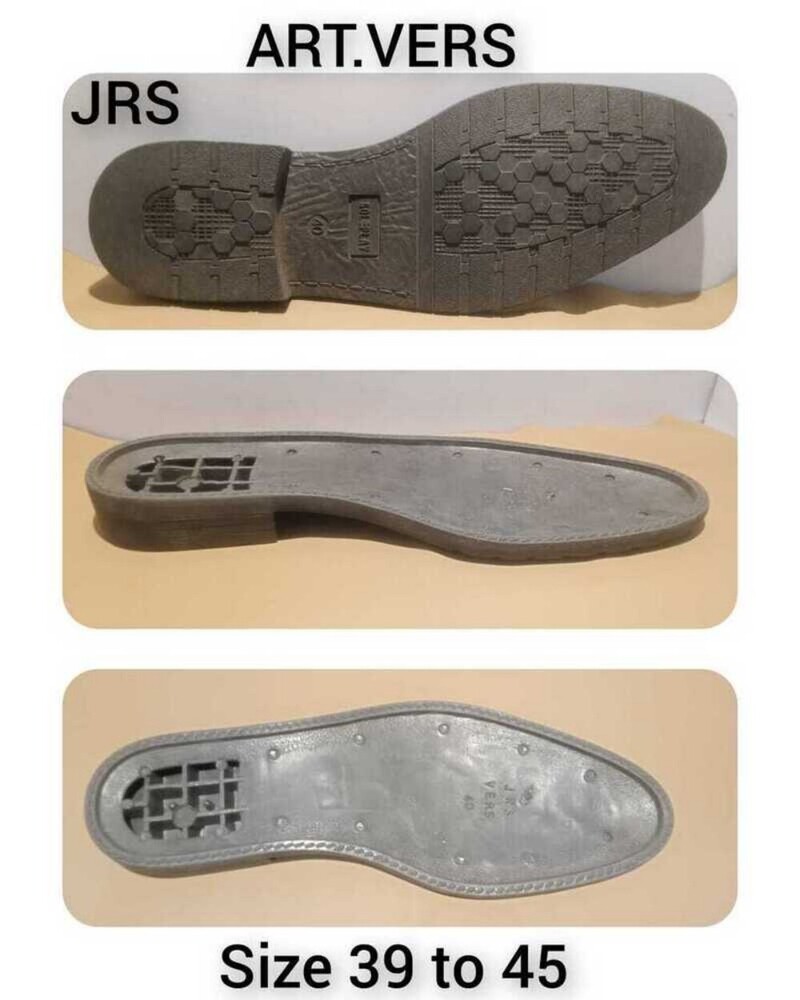 39 To 45 Size Vers Tpr Shoe Sole - Color: Black