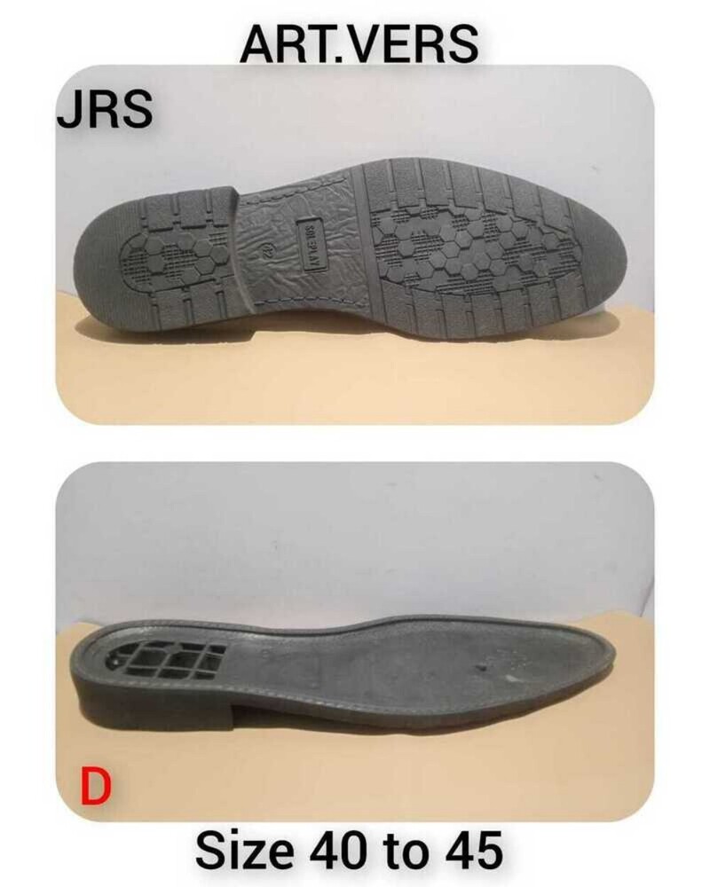 40 To 45 Size Vers Tpr Shoe Sole - Color: Black