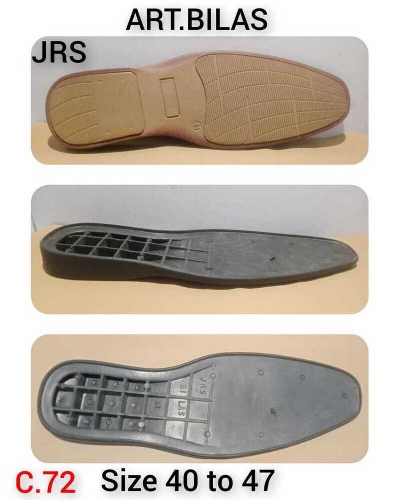 C-72 40 To 47 Size Bilas Tpr Shoe Sole - Color: Black