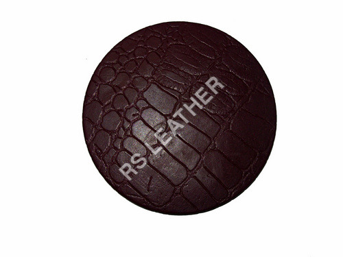 Leatherette Coaster - Leatherette Material,  Stylish Burgundy Color | Elegant Croco Design for Enhanced Aesthetic and Durability