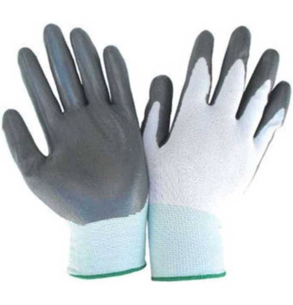 Grey And White Cut Resistant Gloves