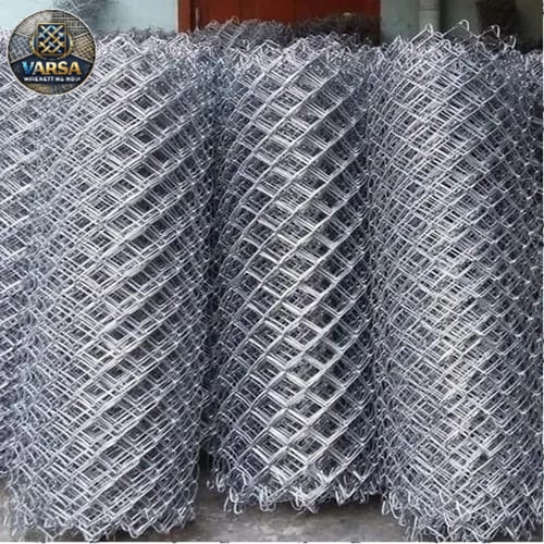 Chain Link Fencing - Low Carbon Steel & Stainless Steel, 2ft To 12ft Sizes, Silver Color, Mesh Size 2in To 4in, Wire Diameter 2.5mm To 4mm