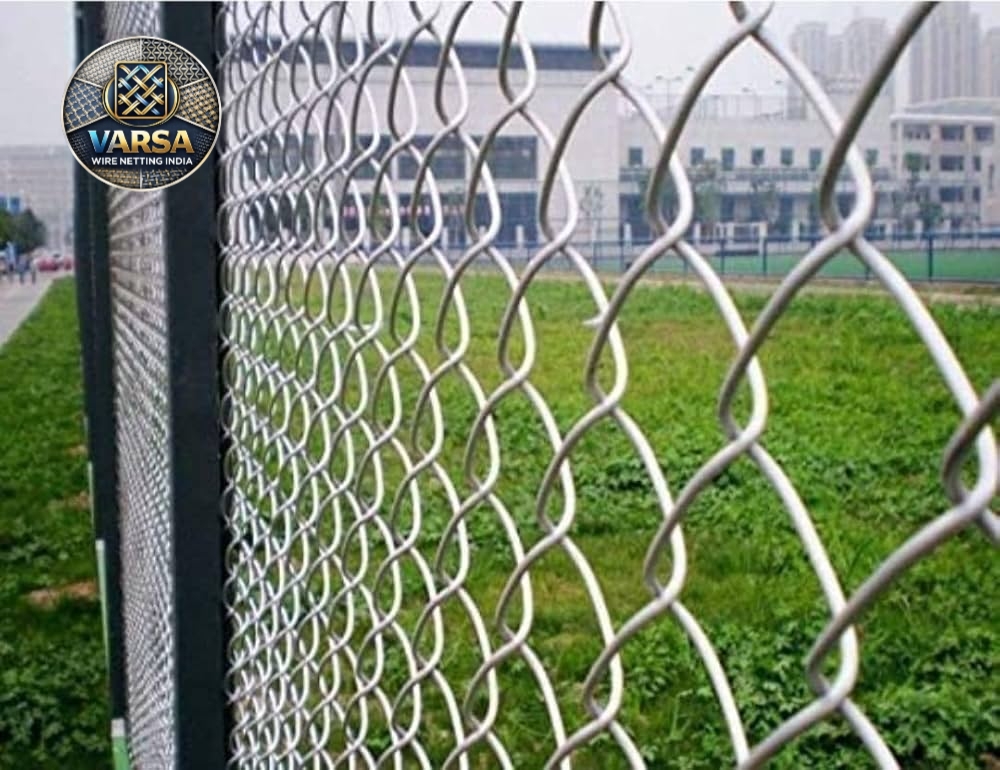 Chain Link Fencing - Low Carbon Steel & Stainless Steel, 2ft To 12ft Sizes, Silver Color, Mesh Size 2in To 4in, Wire Diameter 2.5mm To 4mm