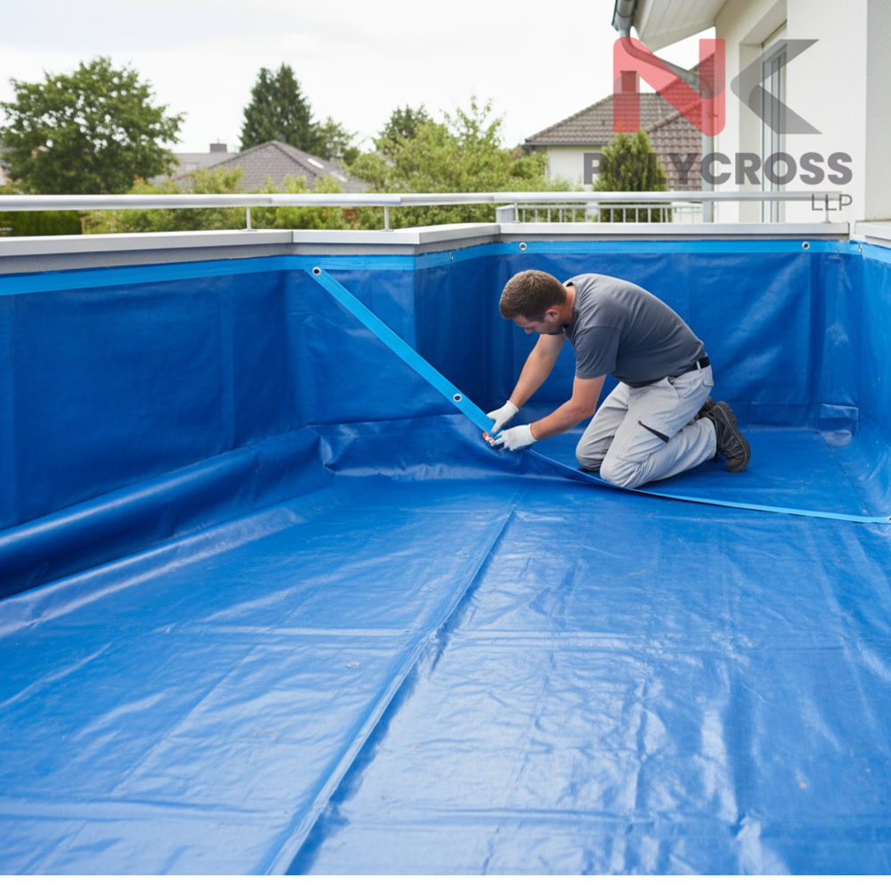 Balcony Waterproof Lining - Color: Blue
