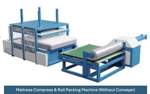 Automatic Mattress Compress And Roll Packing Machine