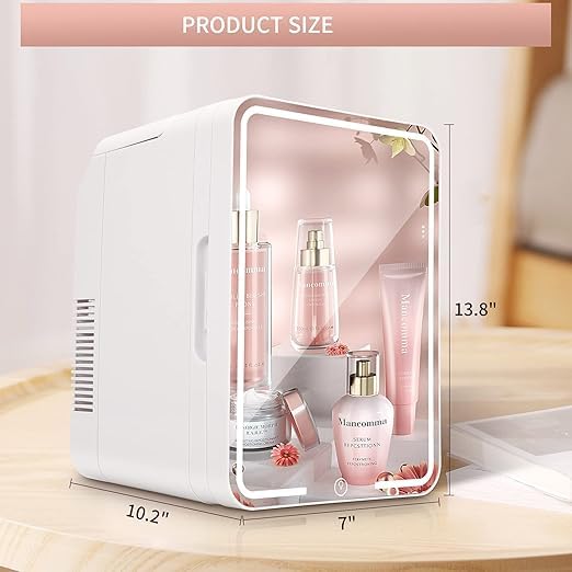 Skincare Fridge With Mirror And Lights