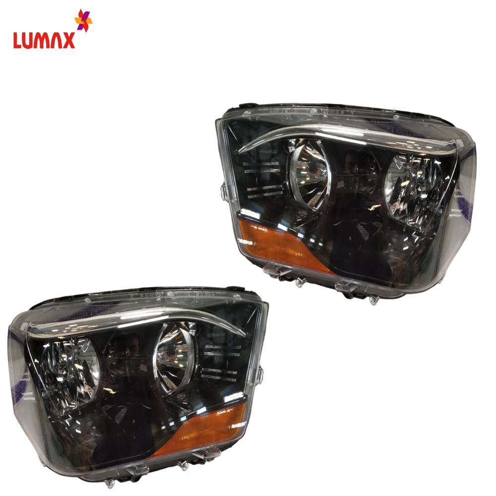 Lumax Headlight  Assembly With Adjustable Motor For Mahindra Scorpio Yellow 2014-2022