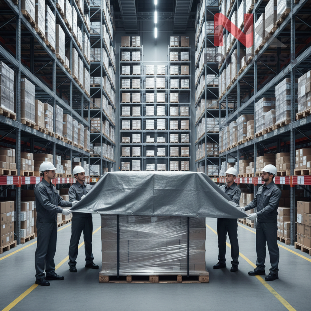 Warehouse Pallet Wrap - Color: Blue